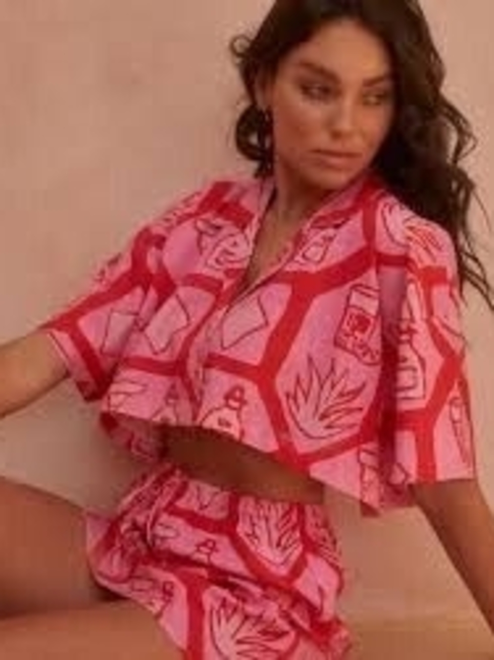 SOLD OUT Sabbi Tacos & Tequila Pink Crop & Mini Skirt Set - Size XS (NWOT)
